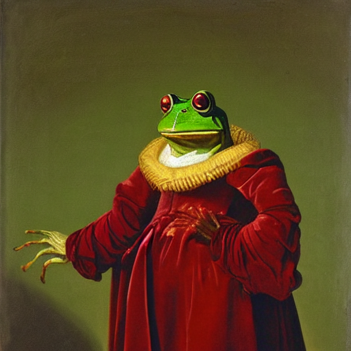 Frog in robe